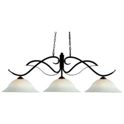 Phoenix 54" Wide Bronze 3-Light Billiard Pendant