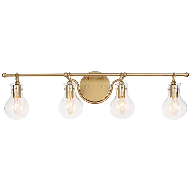 Image 1 Phosphenes 30 3/4" Wide Matte Gold 4-Light Bath Light