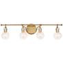1_Phosphenes 30 3/4" Wide Matte Gold 4-Light Bath Light