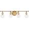 Phosphenes 30 3/4" Wide Matte Gold 4-Light Bath Light