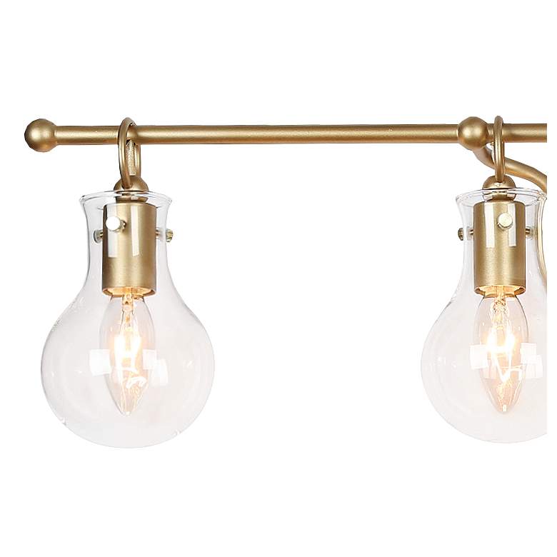 Image 2 Phosphenes 30 3/4" Wide Matte Gold 4-Light Bath Light more views
