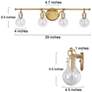 5_Phosphenes 30 3/4" Wide Matte Gold 4-Light Bath Light more views