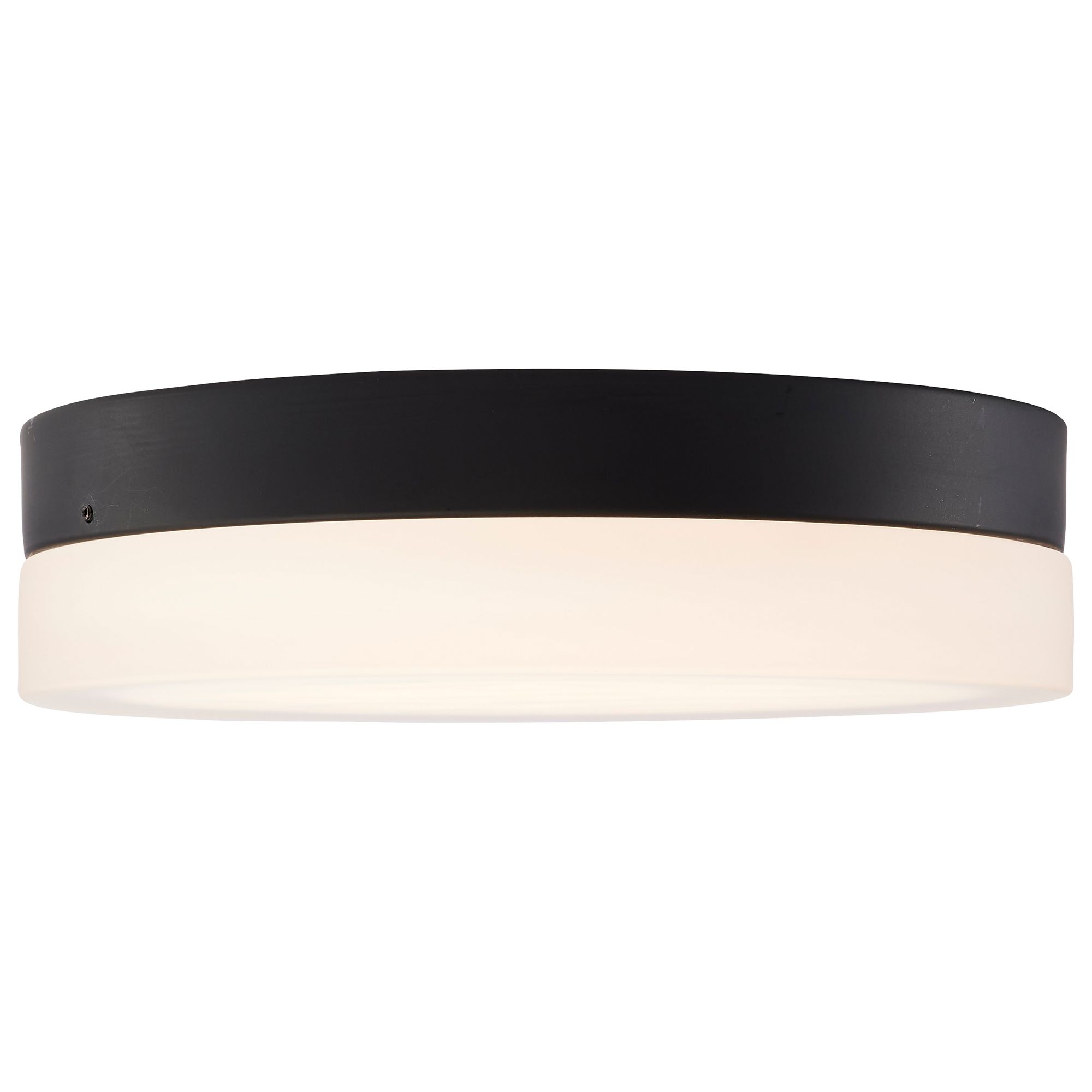 Image 4 Pi 11 Inch LED Flush Mount Black Finish, Frosted Etched Glass more views