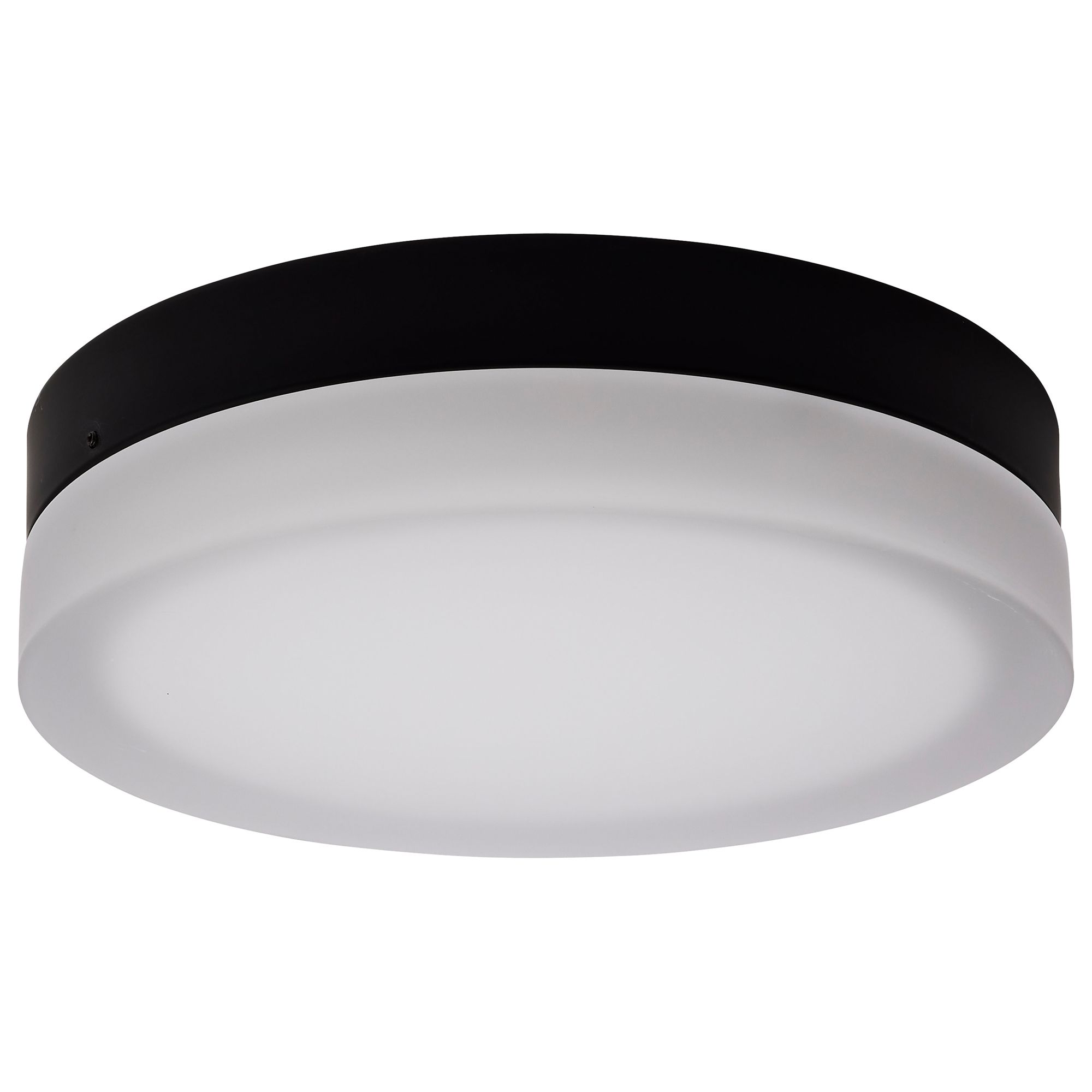 Image 5 Pi 11 Inch LED Flush Mount Black Finish, Frosted Etched Glass more views