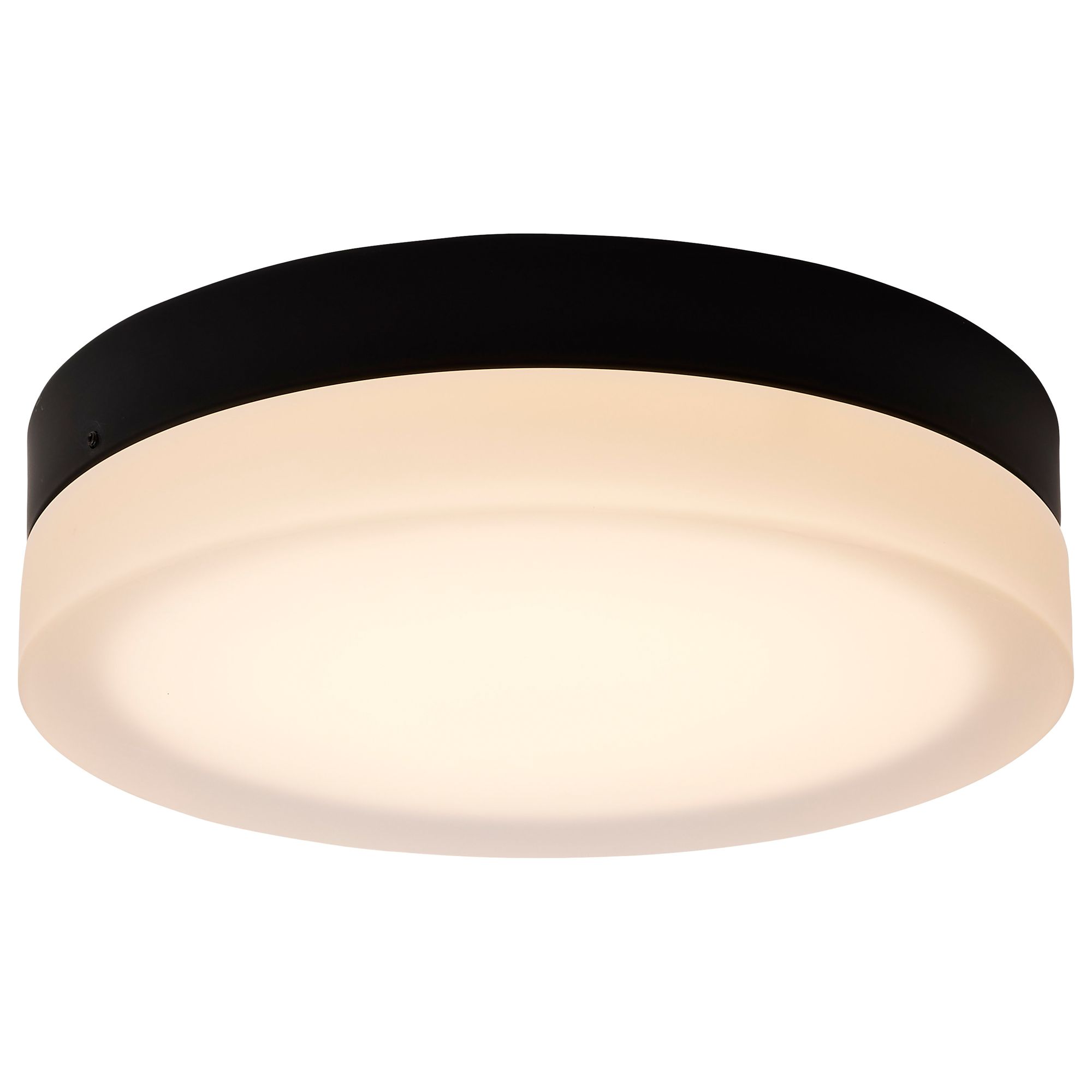 Image 6 Pi 11 Inch LED Flush Mount Black Finish, Frosted Etched Glass more views