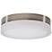Pi 11 Inch LED Flush Mount Brushed Nickel Finish, Frosted Etched Glass