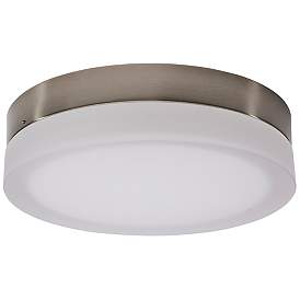 Image5 of Pi 11 Inch LED Flush Mount Brushed Nickel Finish, Frosted Etched Glass more views