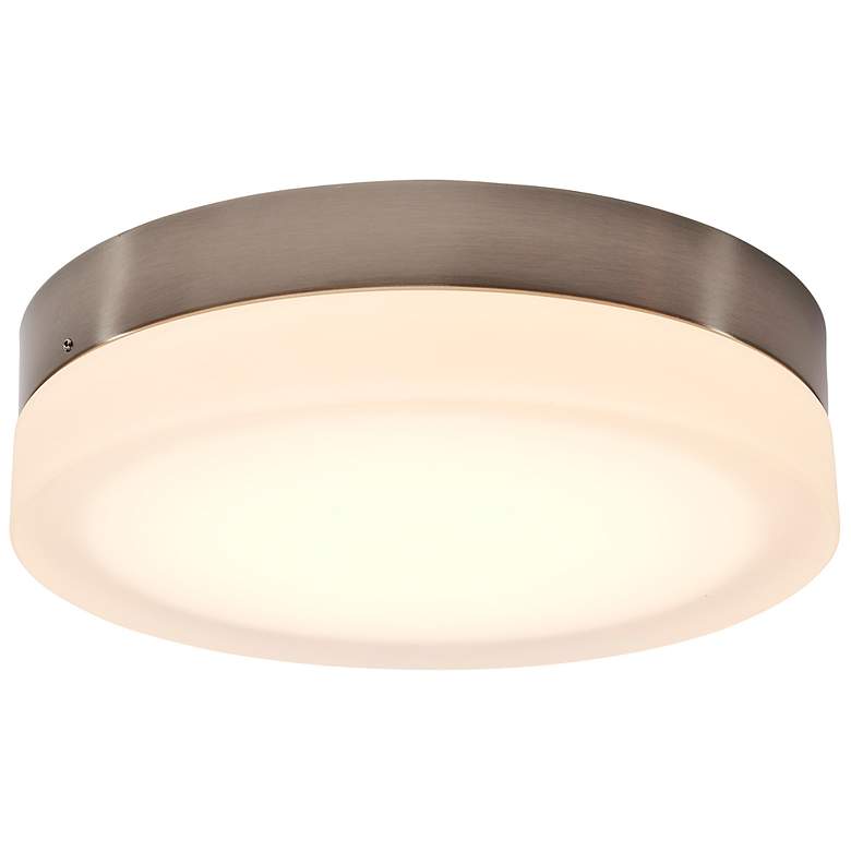 Image 6 Pi 11 Inch LED Flush Mount Brushed Nickel Finish, Frosted Etched Glass more views