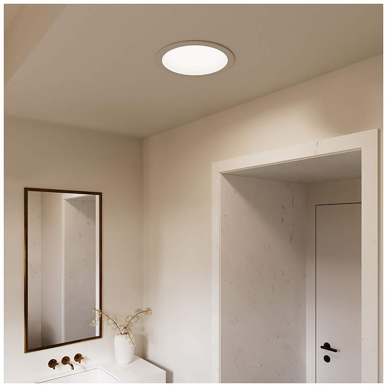 Image 6 Pi 12" Satin White Round Recessed LED Panel more views