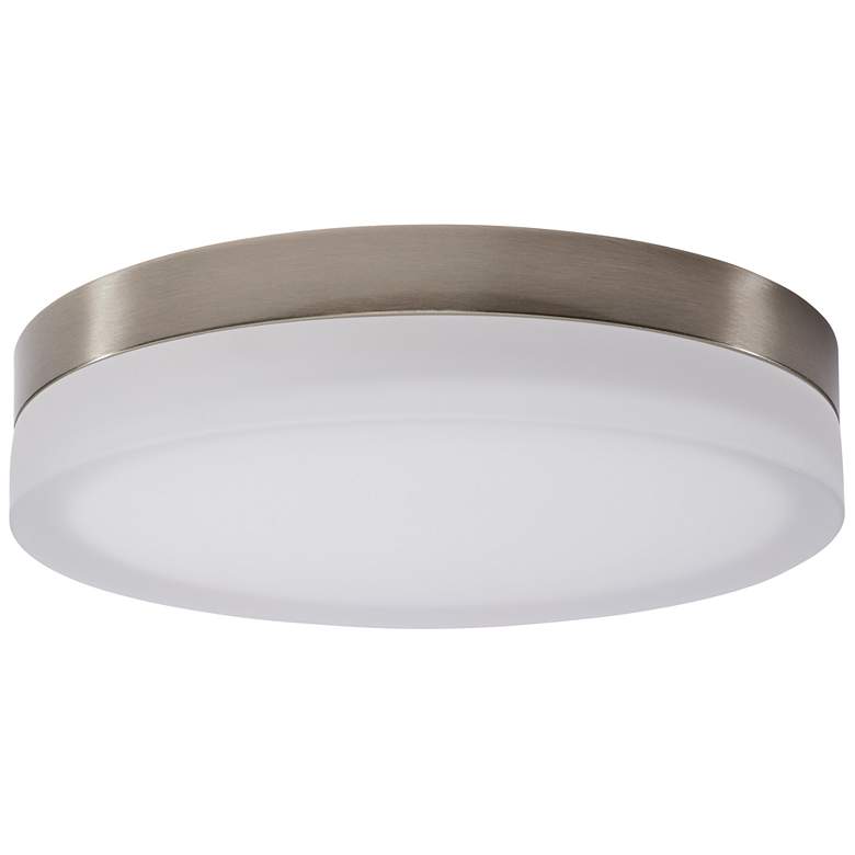 Image 1 Pi 14 Inch LED Flush Mount Brushed Nickel Finish, Frosted Etched Glass