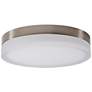 Pi 14 Inch LED Flush Mount Brushed Nickel Finish, Frosted Etched Glass