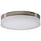 Pi 14 Inch LED Flush Mount Brushed Nickel Finish, Frosted Etched Glass