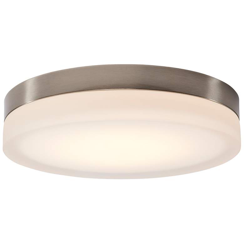 Image 2 Pi 14 Inch LED Flush Mount Brushed Nickel Finish, Frosted Etched Glass more views