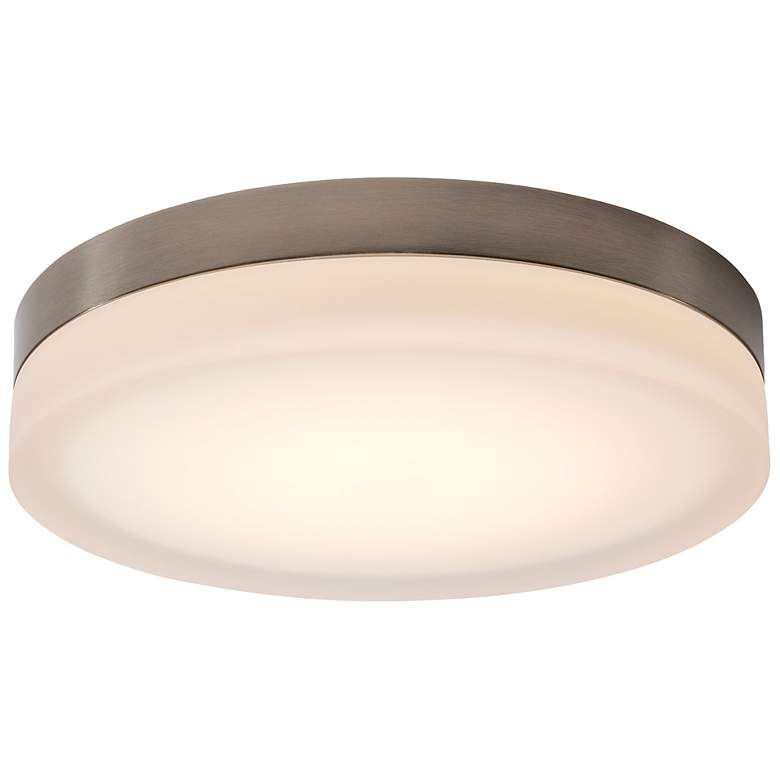 Image 4 Pi 14 Inch LED Flush Mount Brushed Nickel Finish, Frosted Etched Glass more views