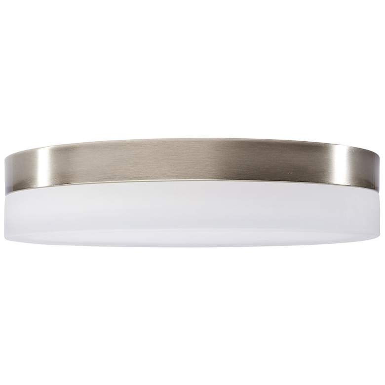 Image 5 Pi 14 Inch LED Flush Mount Brushed Nickel Finish, Frosted Etched Glass more views
