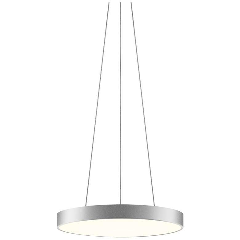 Image 1 Pi 20" Wide Bright Satin Aluminum LED Pendant