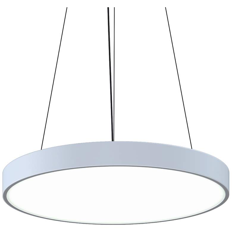 Image 1 Pi 24 inch Round LED Pendant w/20&#39; Cord (3500K) - Satin White