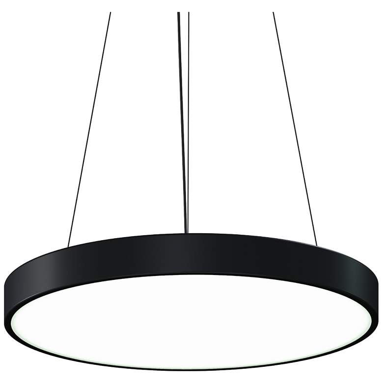 Image 1 Pi 24" Round LED Pendant w/20' Cord - Satin Black