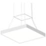1_Pi 24" Wide Satin White 3000K LED Square Pendant