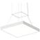 Pi 24" Wide Satin White 3000K LED Square Pendant