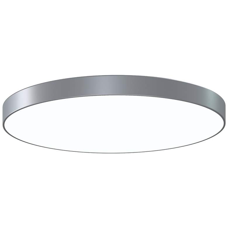 Image 1 Pi 29 1/2"W Bright Satin Aluminum Round LED Ceiling Light