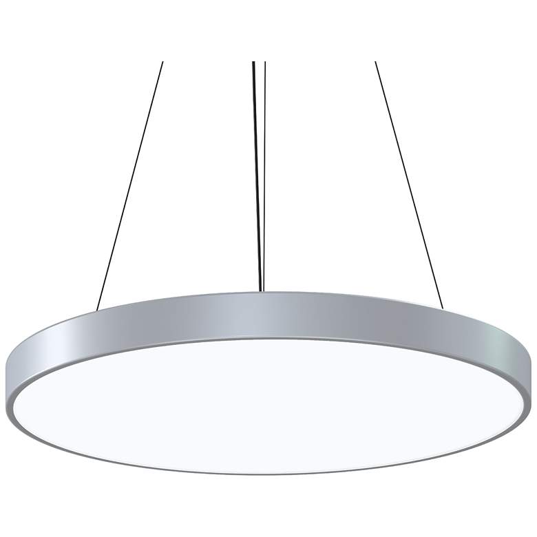 Image 1 Pi 30 inch Round LED Pendant w/20&#39; Cord (3500K) - Satin Aluminum