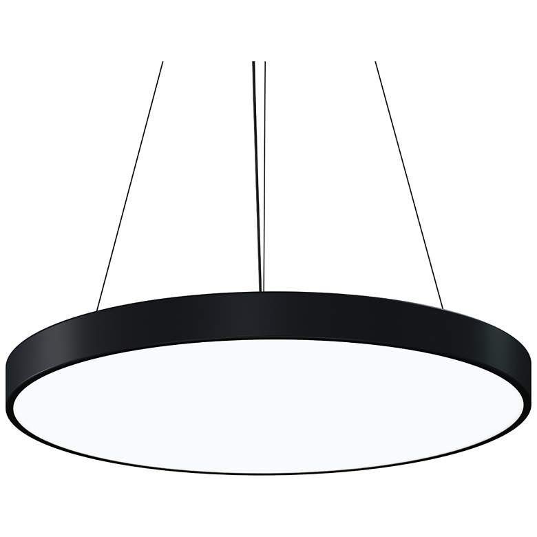 Image 1 Pi 30" Round LED Pendant w/20' Cord (3500K) - Satin Black