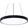 Pi 30" Round LED Pendant w/20' Cord (3500K) - Satin Black