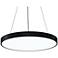 Pi 30" Round LED Pendant w/20' Cord (3500K) - Satin Black
