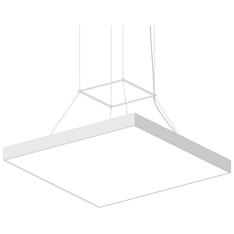 Image 1 Pi 30" Wide Satin White 3000K LED Square Pendant