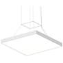 1_Pi 30" Wide Satin White 3000K LED Square Pendant