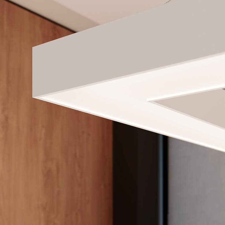 Image 5 Pi 30" Wide Satin White 3000K LED Square Ring Pendant more views