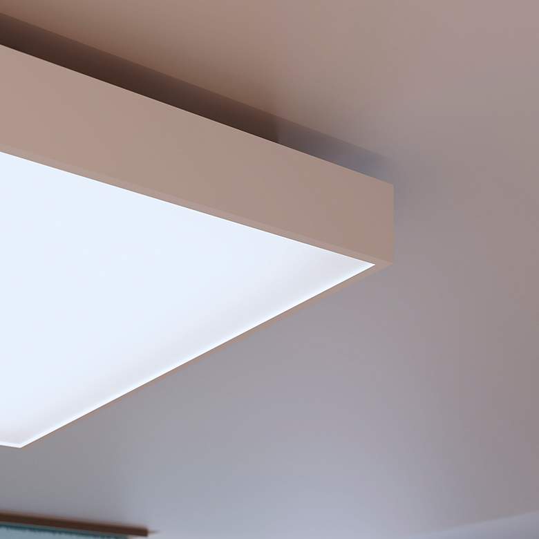 Image 6 Pi 30" Wide Satin White 3000K LED Square Surface Mount more views