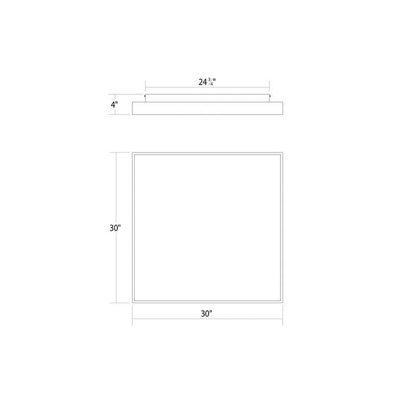 Image 7 Pi 30" Wide Satin White 3000K LED Square Surface Mount more views