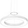 Pi 30" Wide Satin White 3500K LED Round Ring Pendant