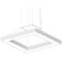 Pi 30" Wide Satin White 3500K LED Square Ring Pendant