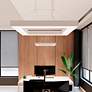 4_Pi 30" Wide Satin White 3500K LED Square Ring Pendant more views