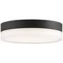 Pi; 9 in.; Flush Mount LED Fixture; Black Finish with Etched Glass