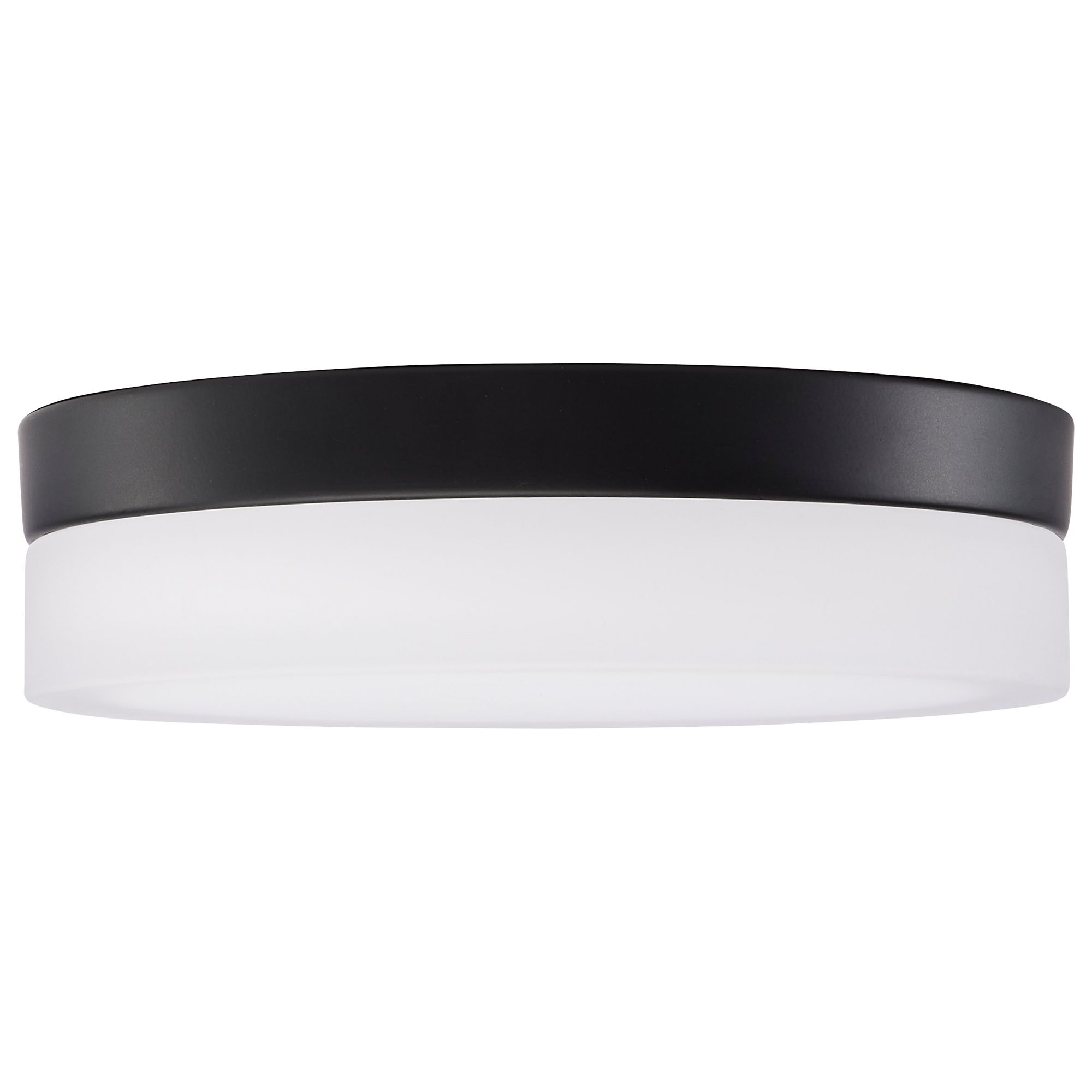 Image 3 Pi 9 Inch LED Flush Mount Black Finish, Frosted Etched Glass more views
