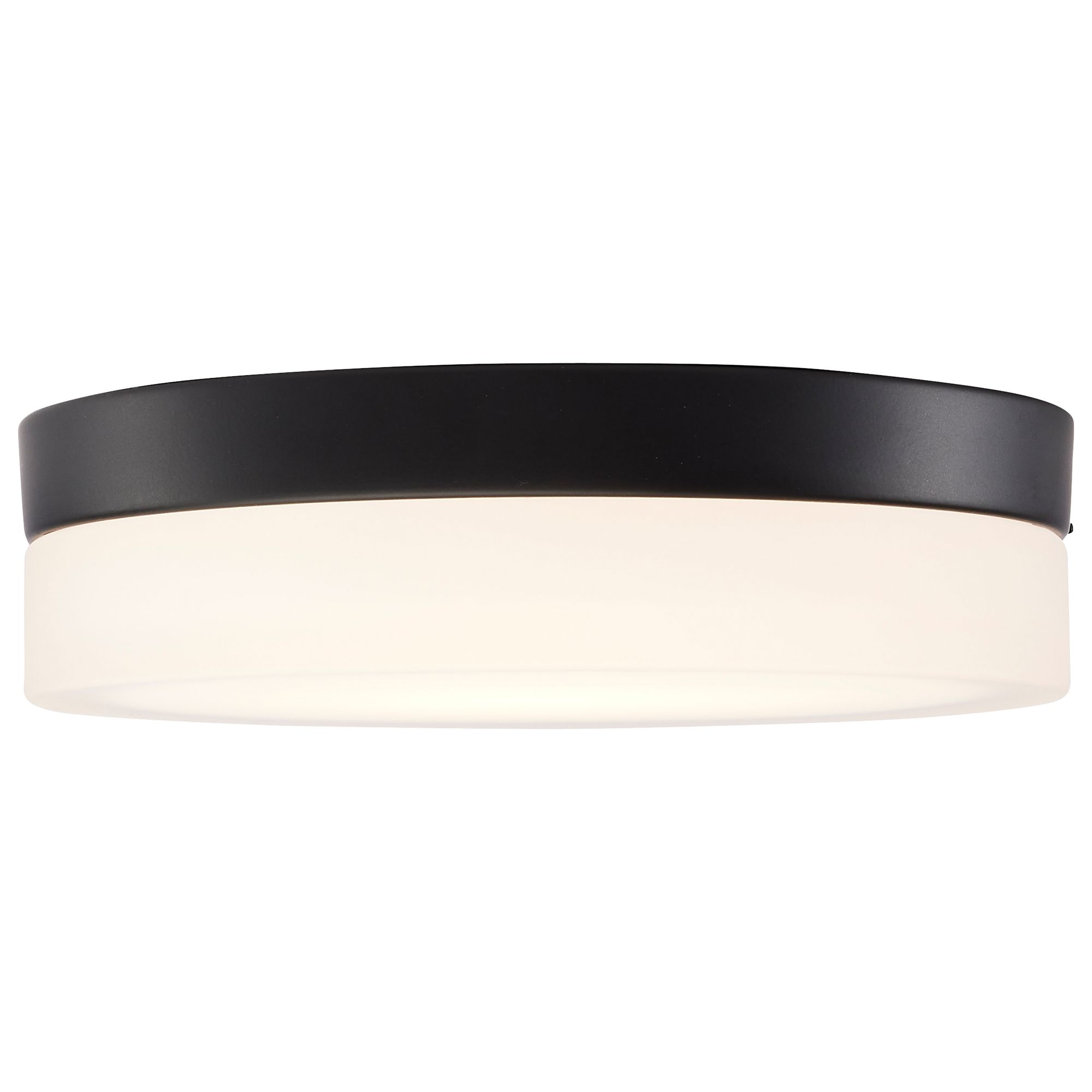 Image 4 Pi 9 Inch LED Flush Mount Black Finish, Frosted Etched Glass more views
