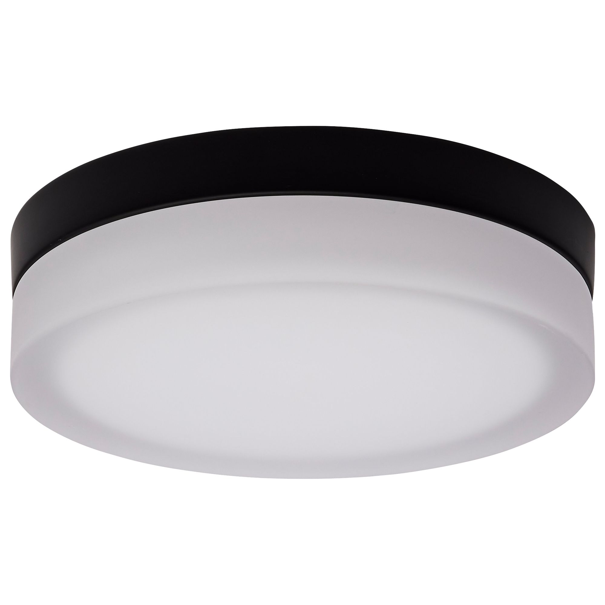Image 5 Pi 9 Inch LED Flush Mount Black Finish, Frosted Etched Glass more views
