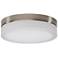 Pi 9 Inch LED Flush Mount Brushed Nickel Finish, Frosted Etched Glass