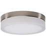 Pi 9 Inch LED Flush Mount Brushed Nickel Finish, Frosted Etched Glass