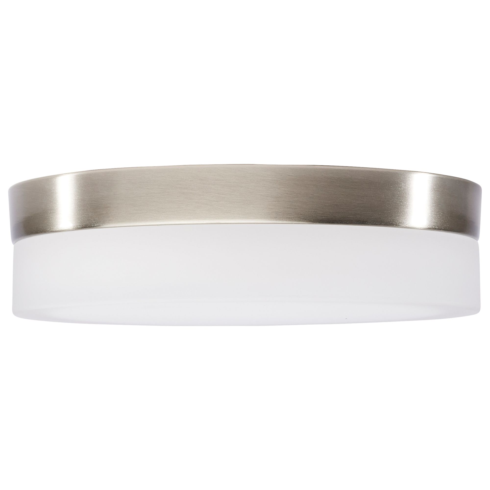 Image 3 Pi 9 Inch LED Flush Mount Brushed Nickel Finish, Frosted Etched Glass more views