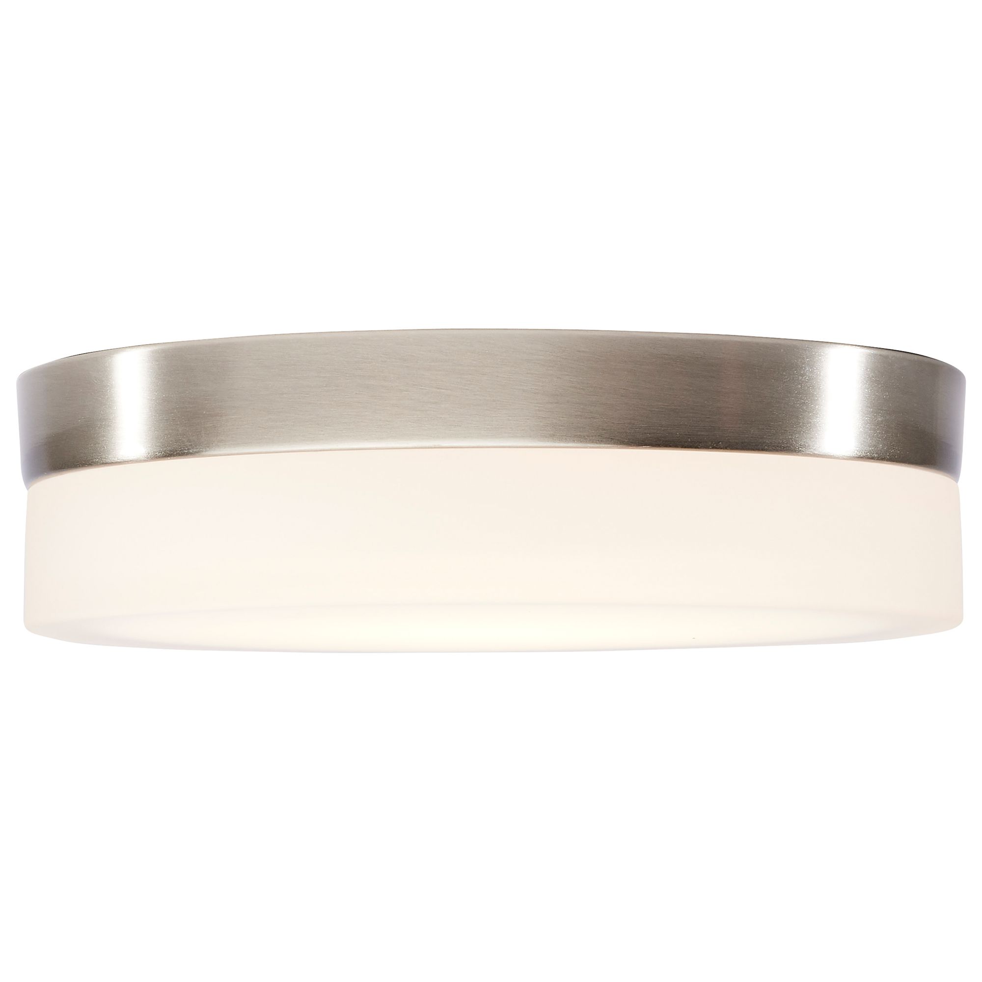 Image 4 Pi 9 Inch LED Flush Mount Brushed Nickel Finish, Frosted Etched Glass more views