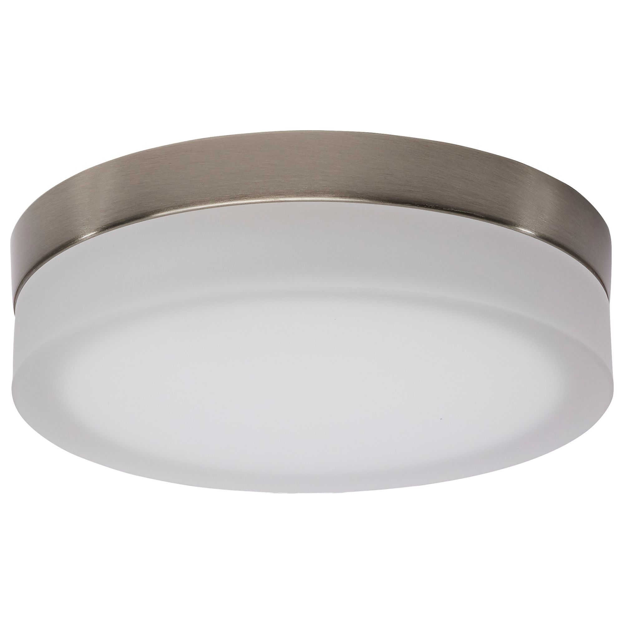 Image 5 Pi 9 Inch LED Flush Mount Brushed Nickel Finish, Frosted Etched Glass more views