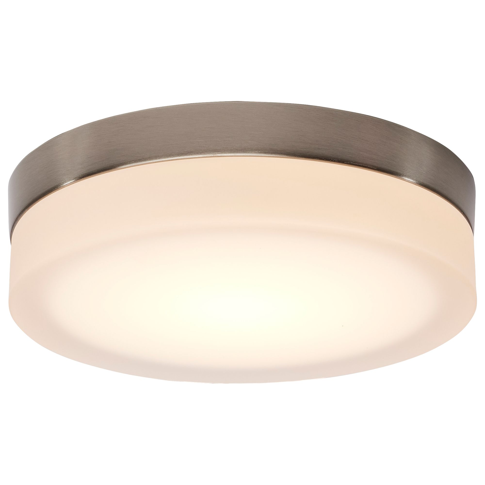 Image 6 Pi 9 Inch LED Flush Mount Brushed Nickel Finish, Frosted Etched Glass more views