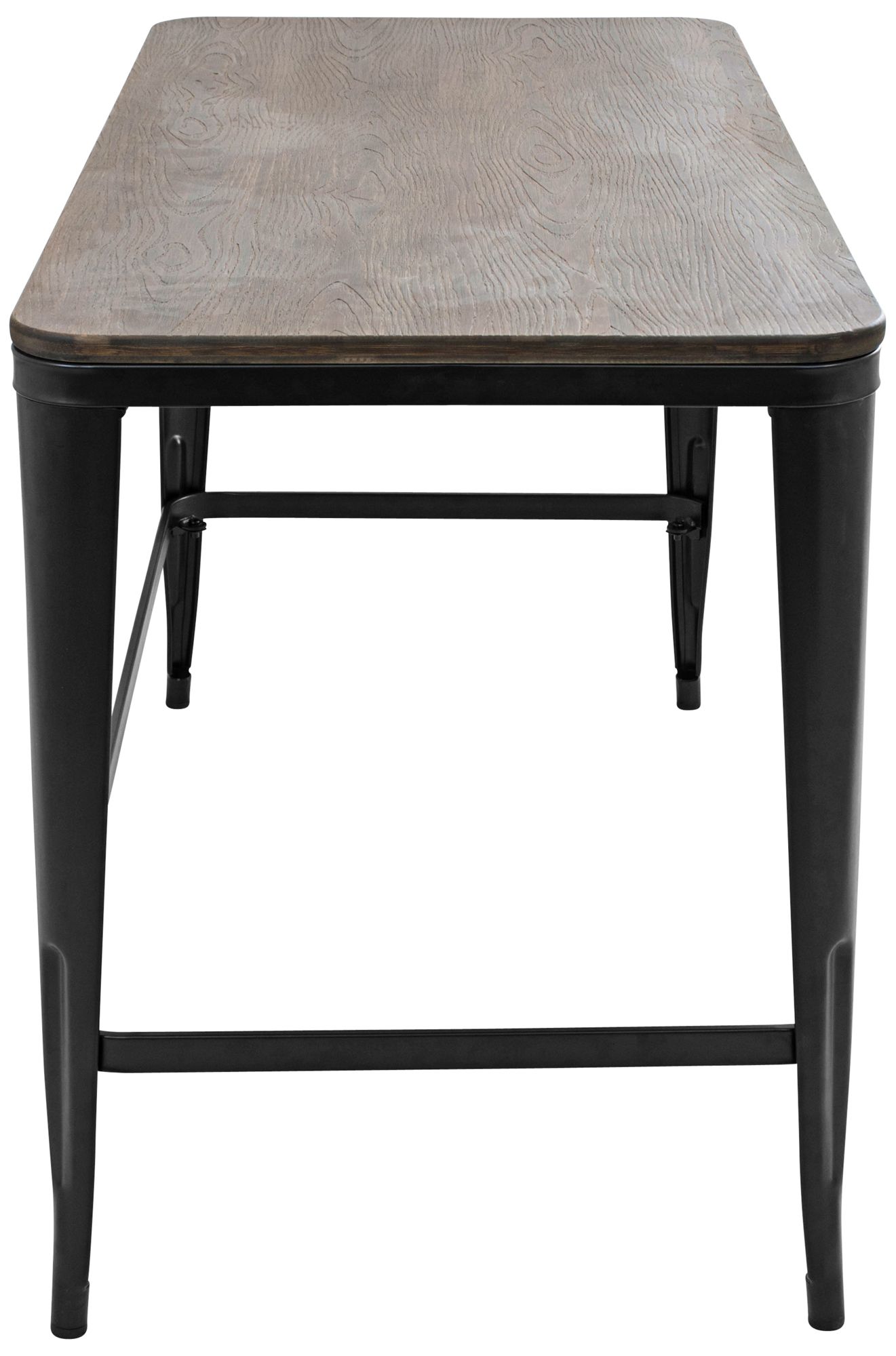 Pia 47 1/4" Wide Espresso Wood and Black Metal Desk 60G91 Lamps Plus