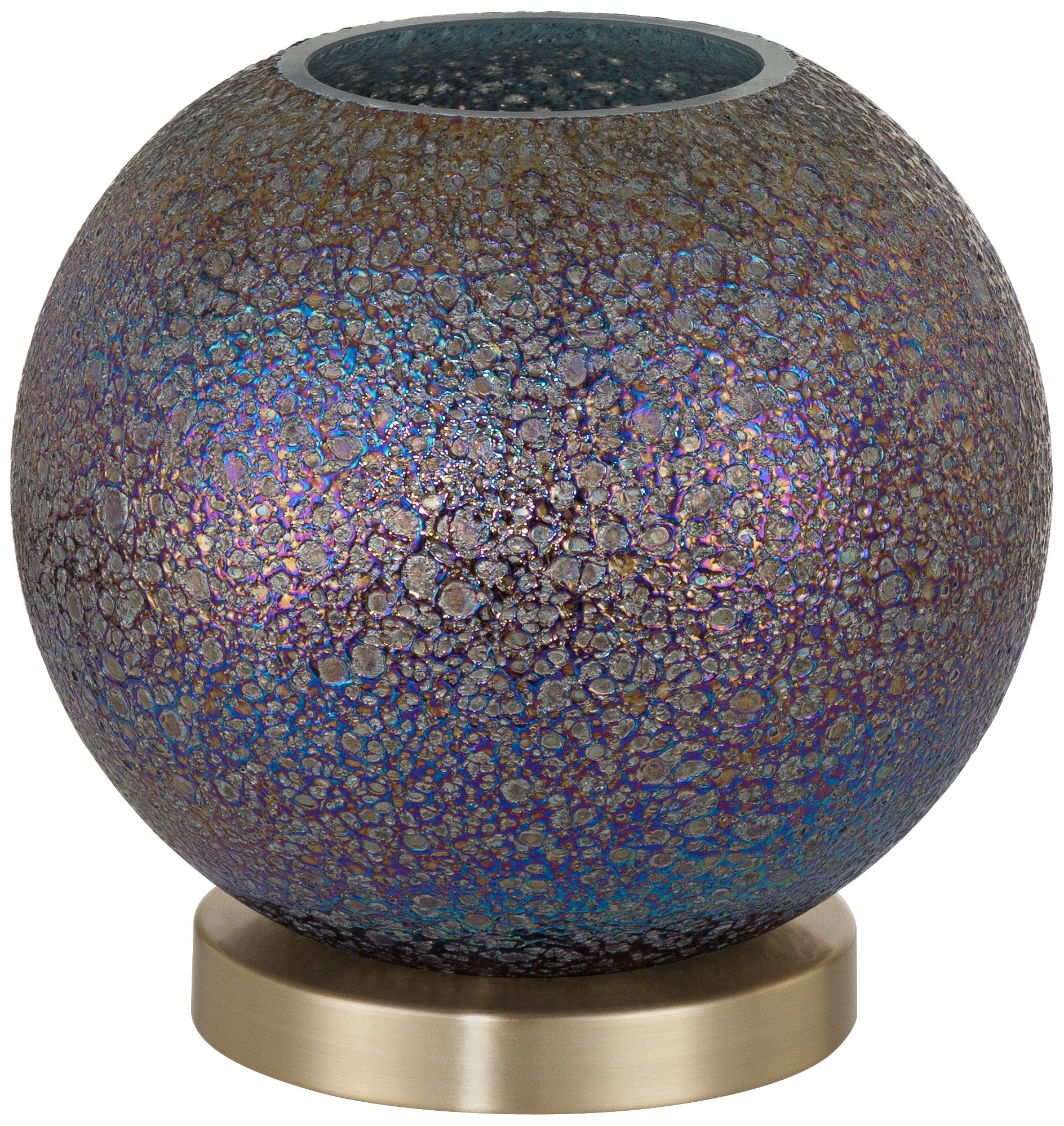 Image 3 Pia 7 1/2" High Purple Mosaic Glass Globe Accent Lamp