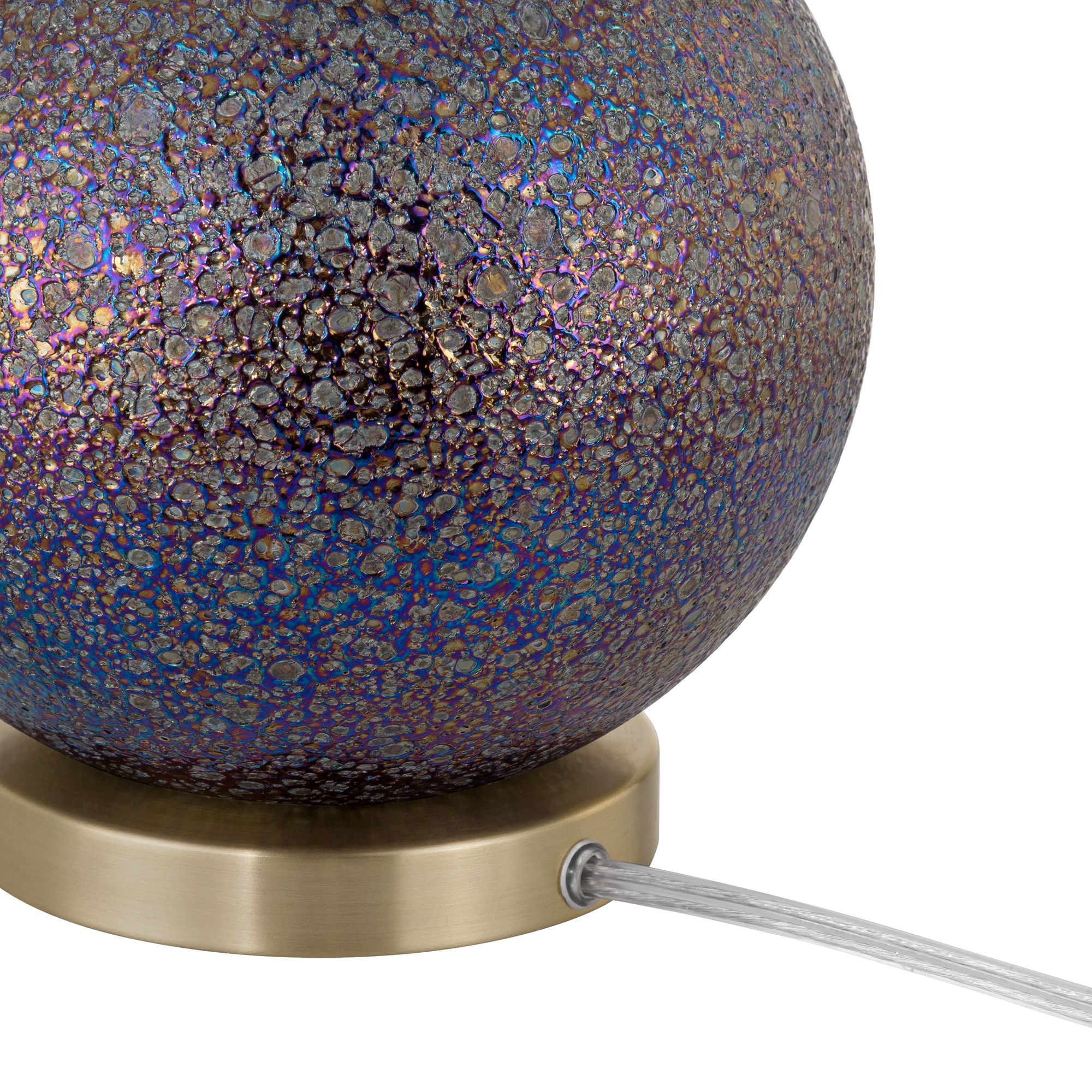 Image 7 Pia 7 1/2" High Purple Mosaic Glass Globe Accent Lamp more views